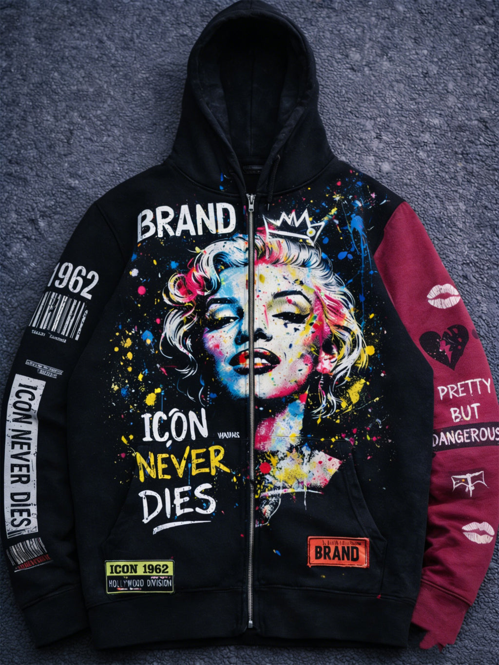 Fashion Casual Printed Polyester Sweater